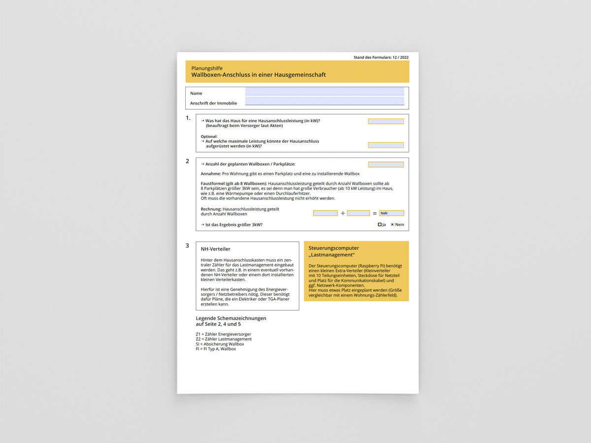 Das Bild zeigt ein interaktives Formular mit Rechenfunktion gestaltet von Studio Strahlenkatzen Studio für Grafikdesign in Köln